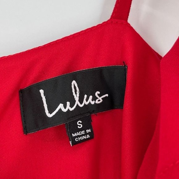 New Lulu's Small Calle Red Ruffled Sleeveless Maxi Dress Sexy Party Cocktail - Picture 11 of 11